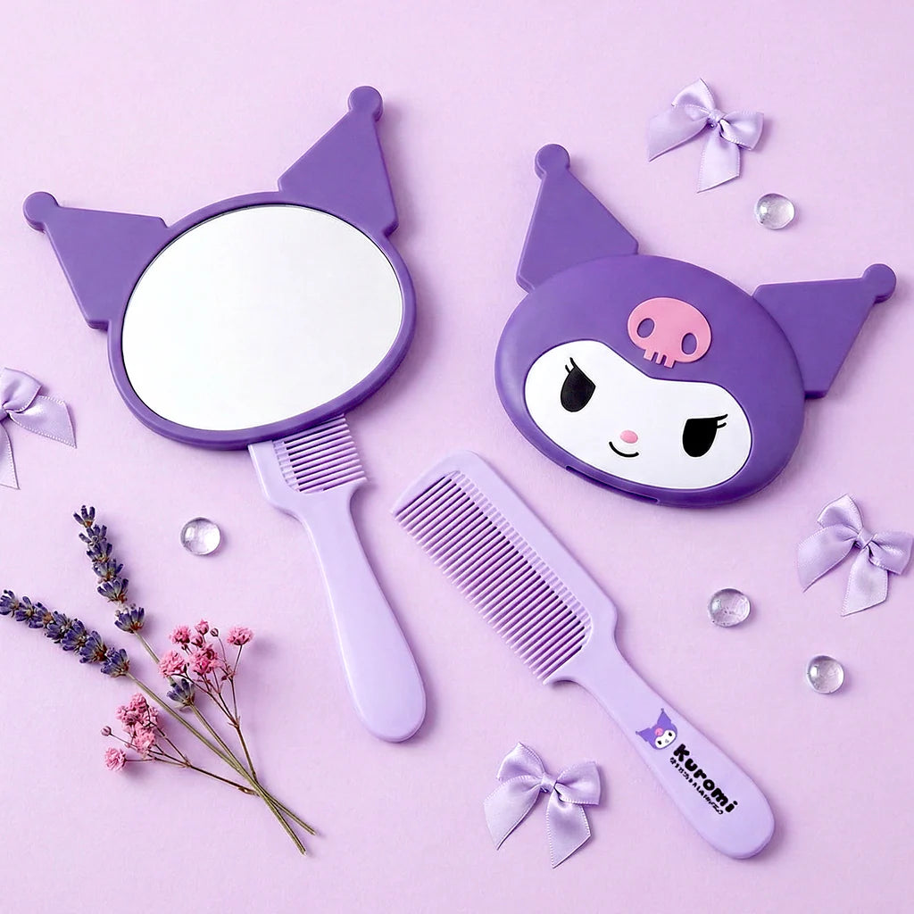 Sanrio Mirror + Comb Vanity Set