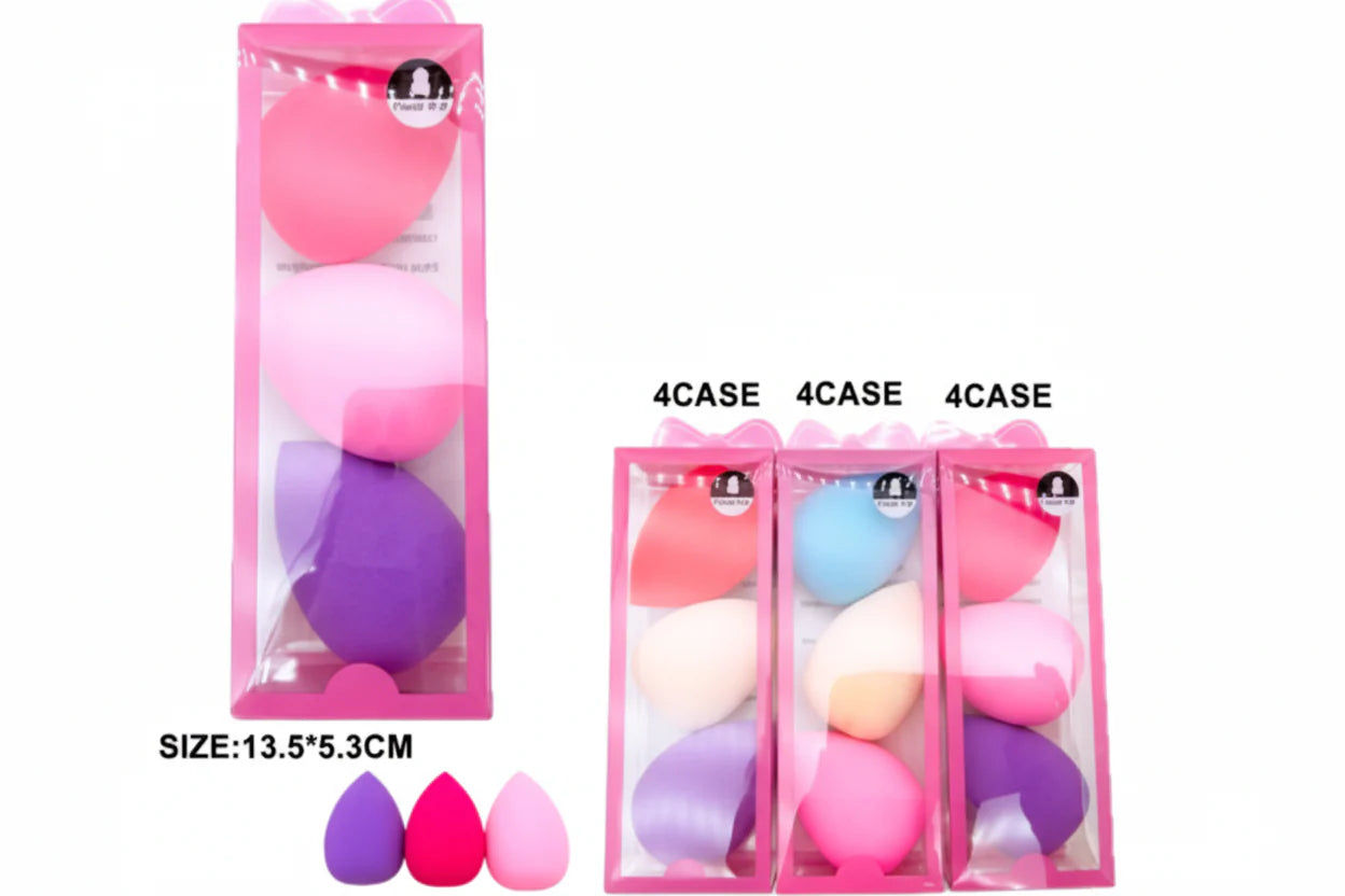 Set of 3 Colorful Makeup Beauty Blenders