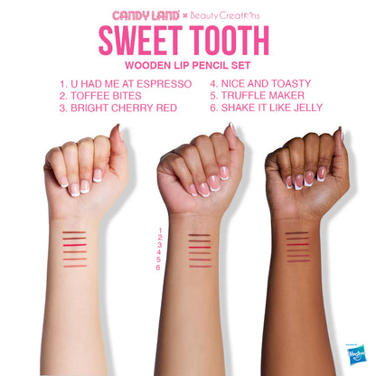 Candy Land X Beauty Creations “Sweet Tooth” Wood Lip Set [6 pc]