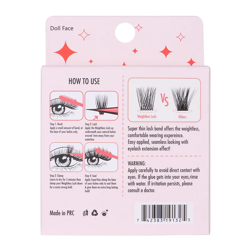 Feral Edge Weightless Lash Extensions Clusters