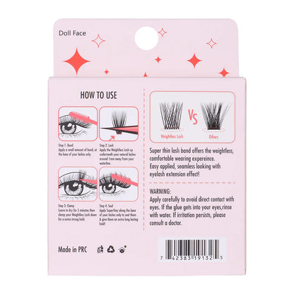 Feral Edge Weightless Lash Extensions Clusters