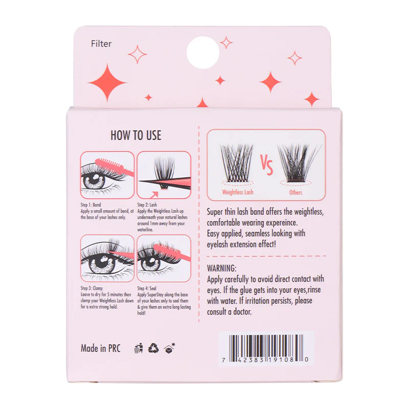 Feral Edge Weightless Lash Extensions Clusters