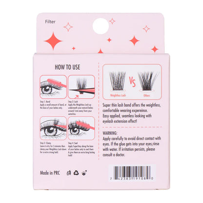 Feral Edge Weightless Lash Extensions Clusters