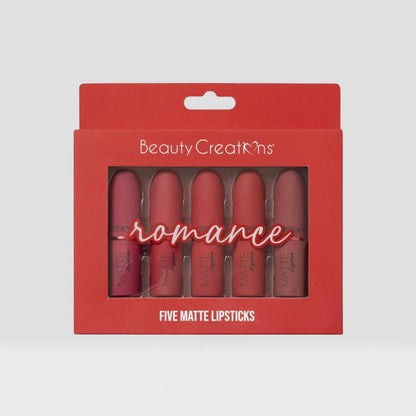 Romance Five Matte Lipsticks