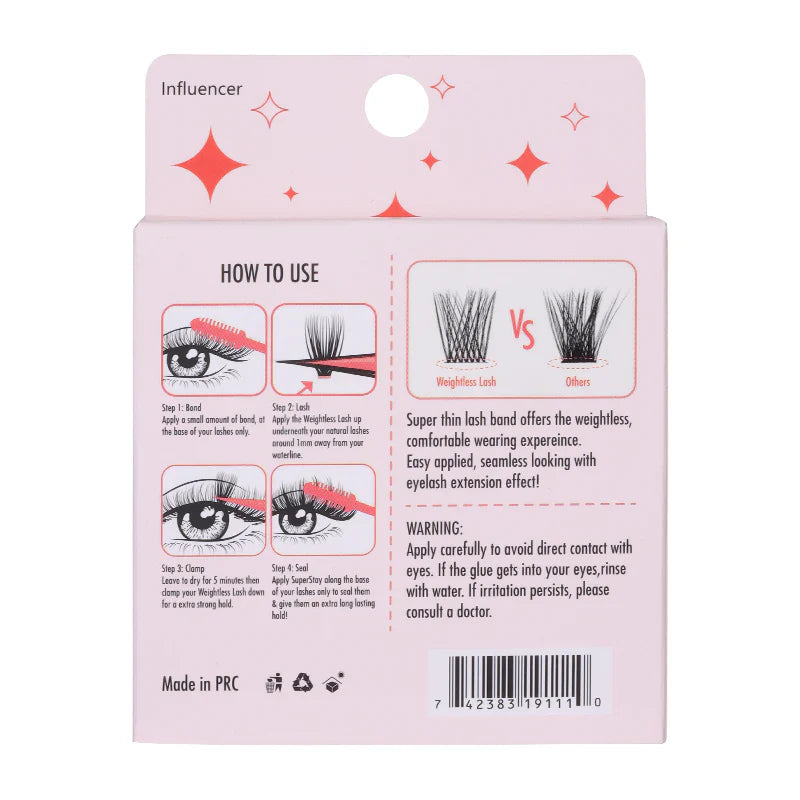 Feral Edge Weightless Lash Extensions Clusters