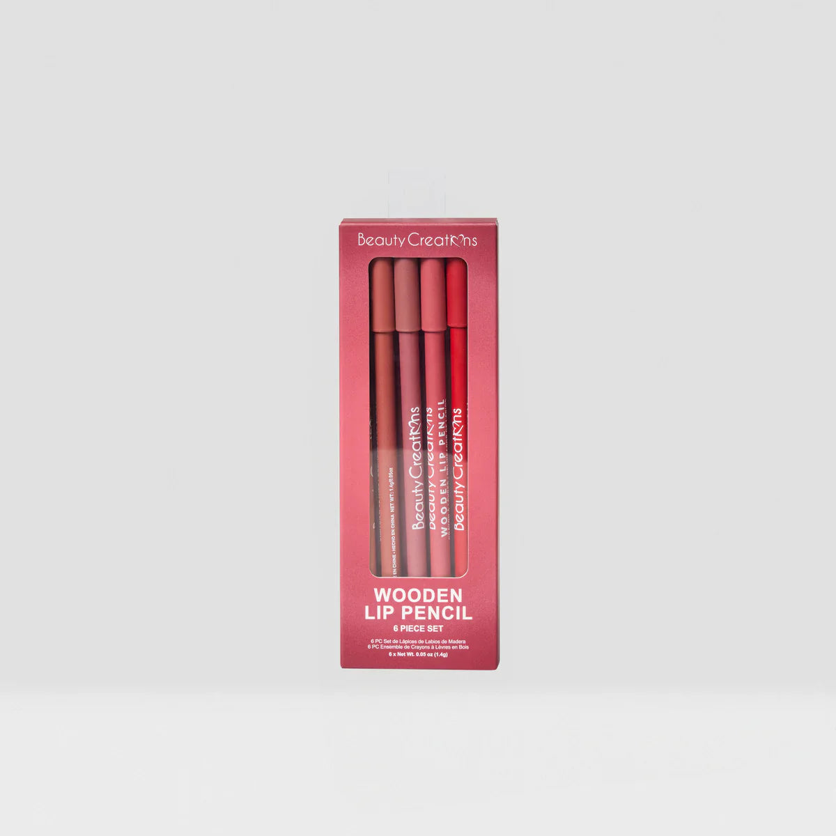 Beauty Creations Wooden Lip Pencil 6 Pc Set