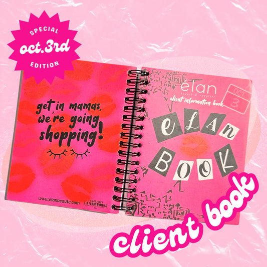 LIMITED EDITION* Elan Beaute client info COMPOSITION BOOK